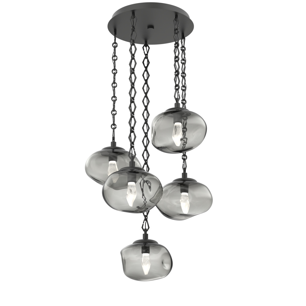 Nova Round 5pc Multi-Pendant with Chain (LED)
