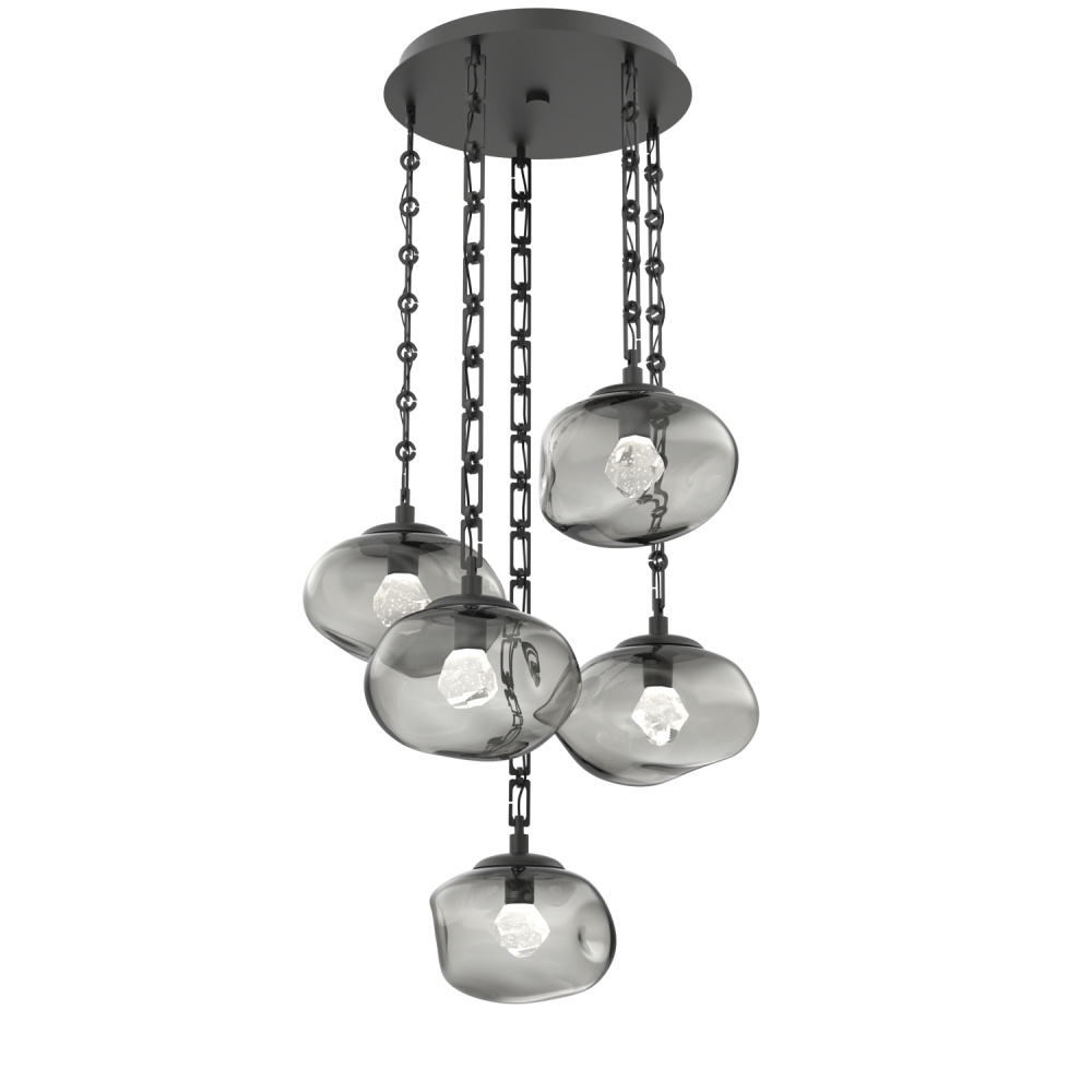 Nova Round 5pc Multi-Pendant with Chain (LED)