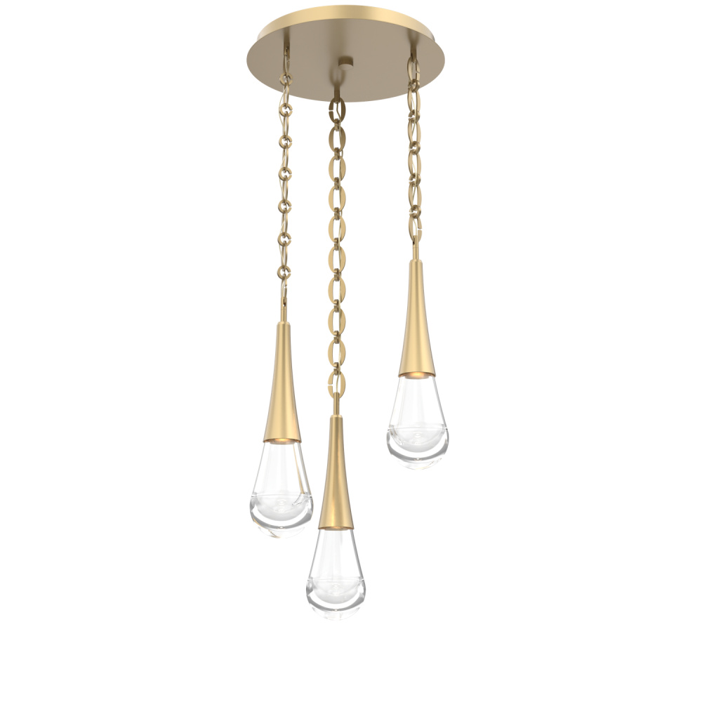 Raindrop Round Chain 3pc Multi-Pendant