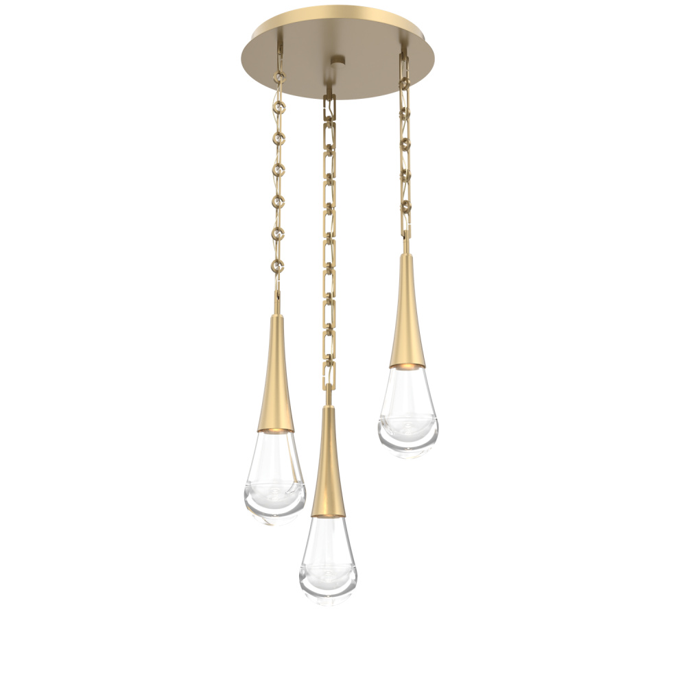 Raindrop Round Chain 3pc Multi-Pendant