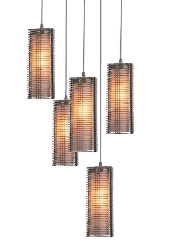 Downtown Mesh Square 9pc Multi-Pendant