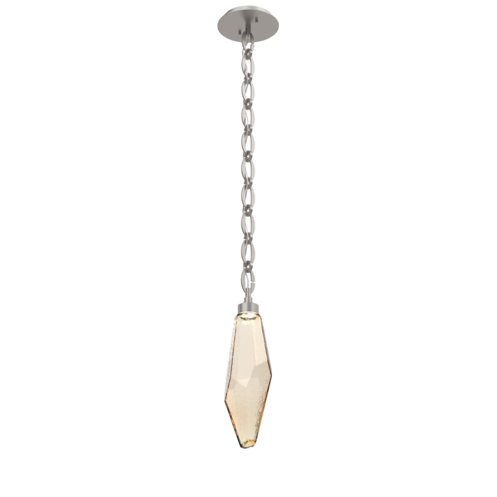 Rock Crystal Chain Pendant - 17-Inch
