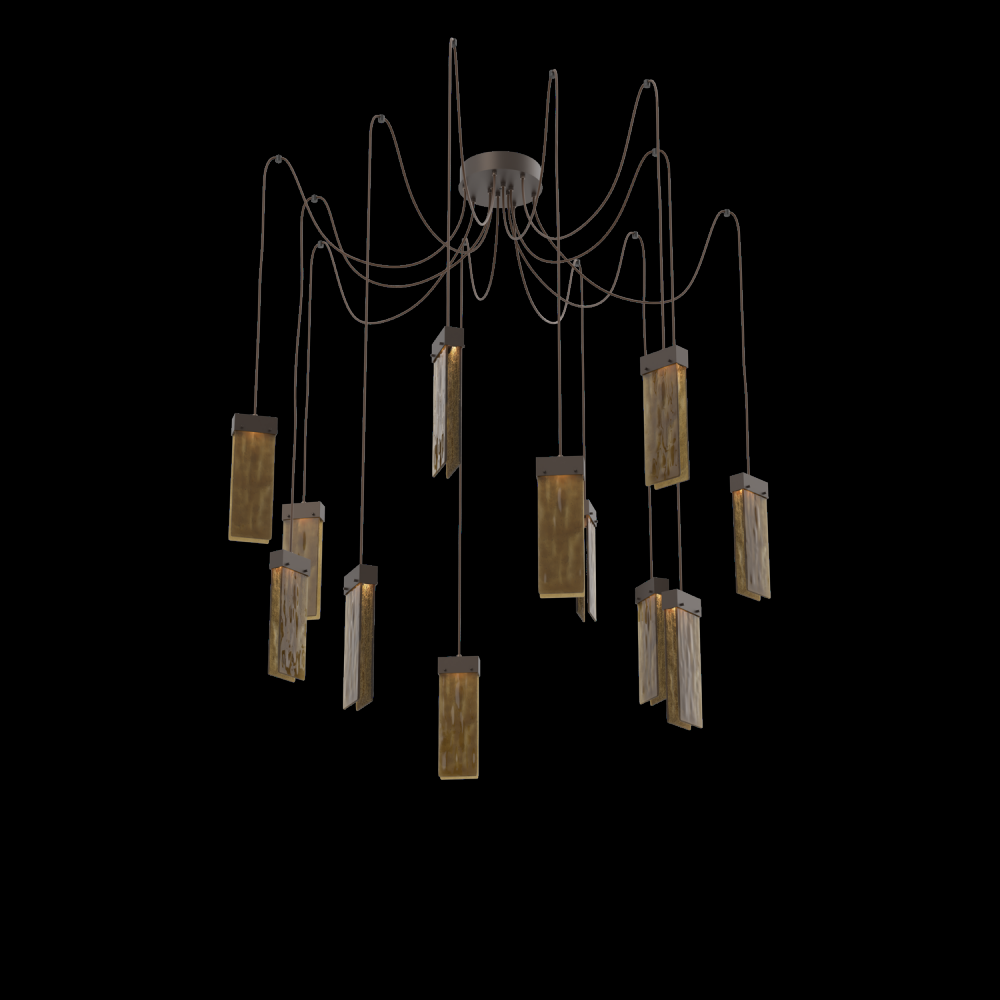 Parallel Round 12pc Swag Multi-Pendant