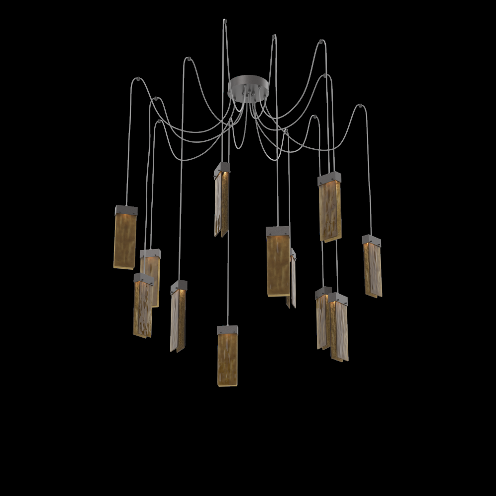 Parallel Round 12pc Swag Multi-Pendant