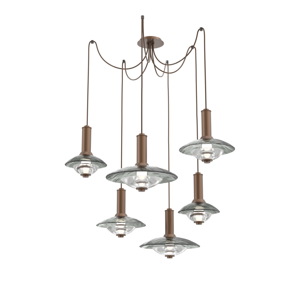 Cirrus Round 6pc Swag Multi-Pendant Chandelier