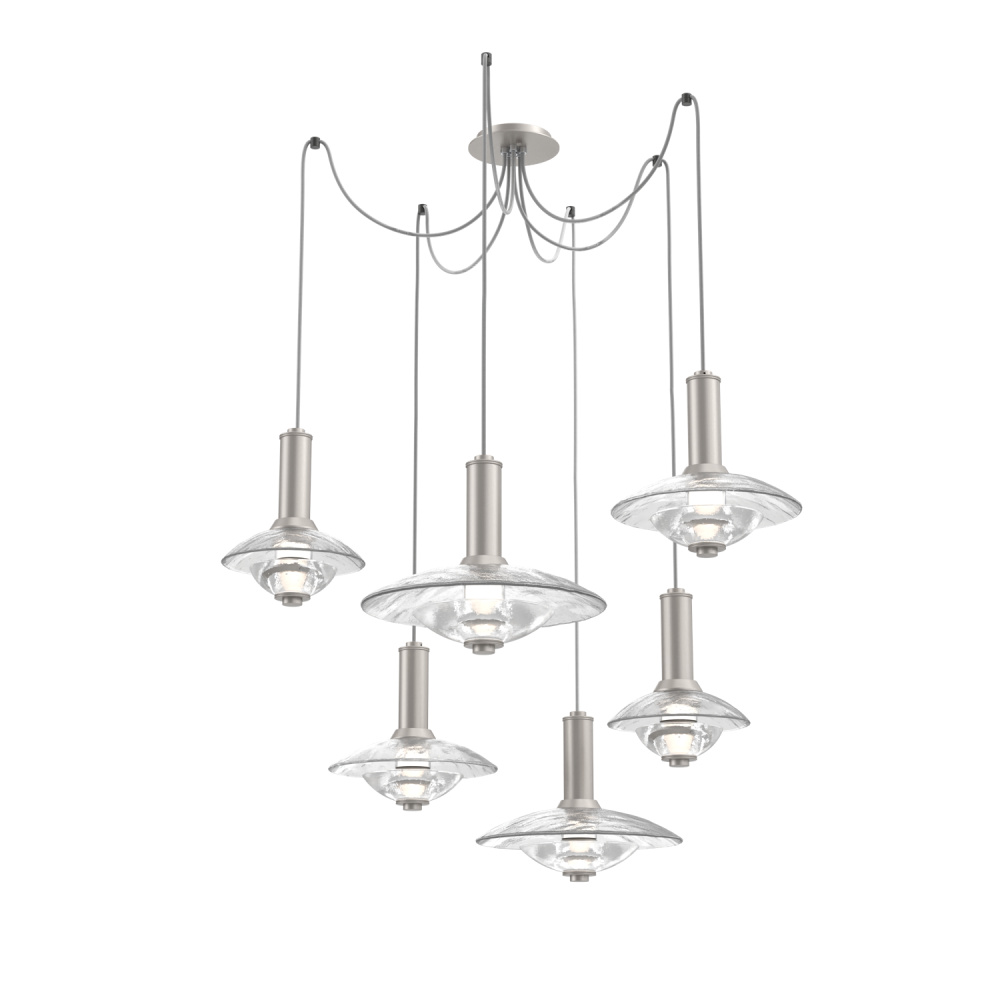 Cirrus Round 6pc Swag Multi-Pendant Chandelier