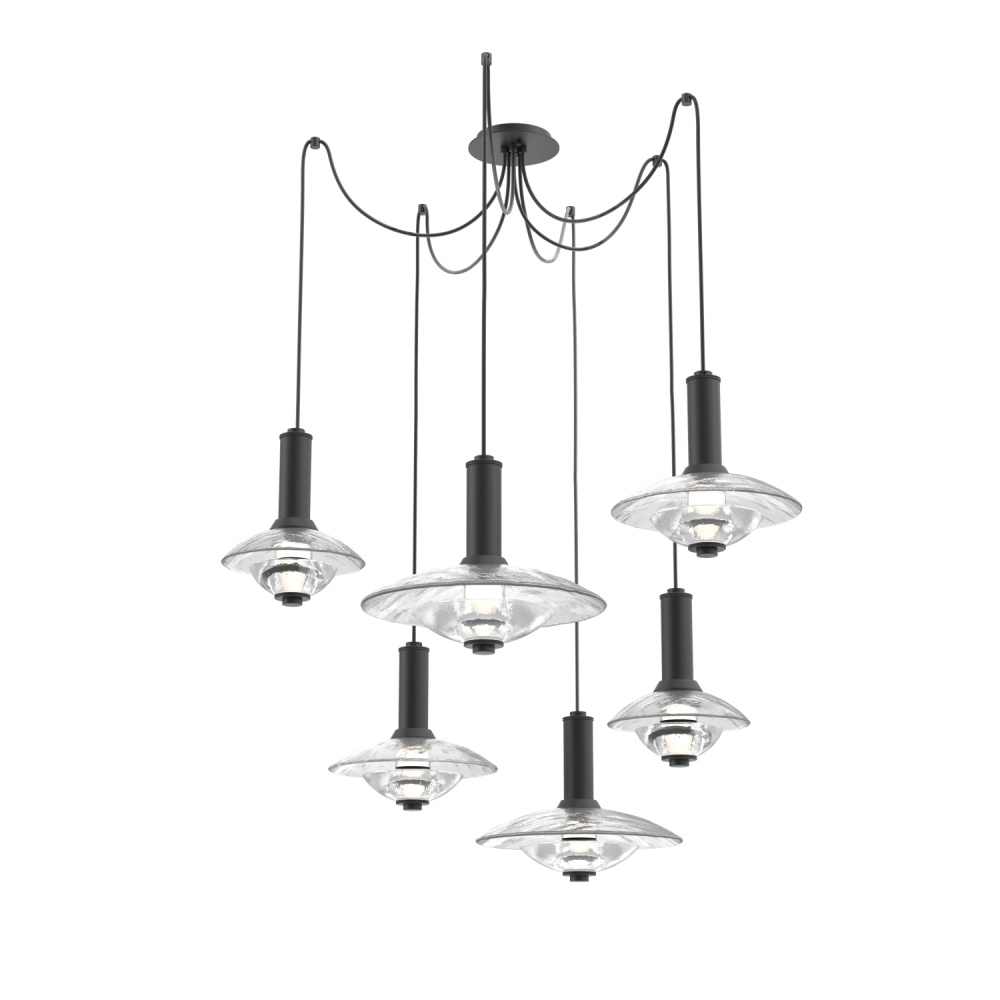 Cirrus Round 6pc Swag Multi-Pendant Chandelier