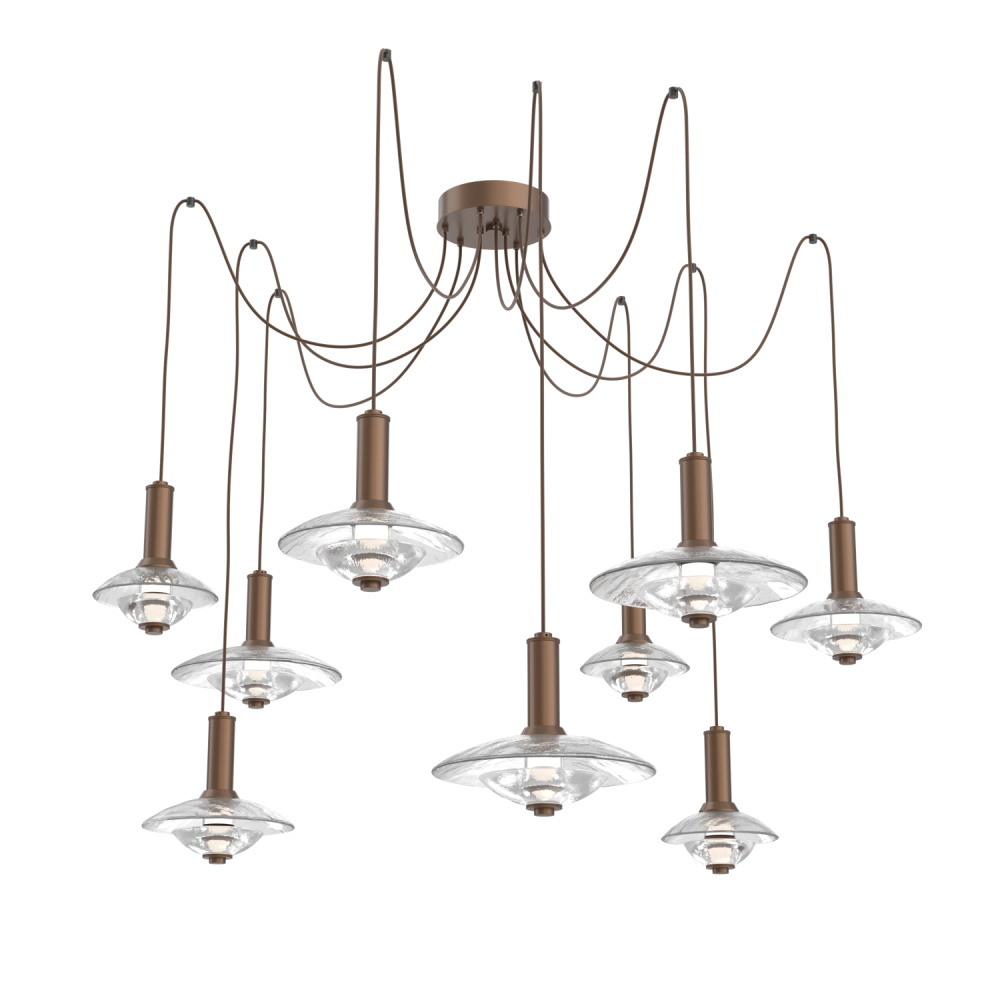 Cirrus Round 9pc Swag Multi-Pendant Chandelier