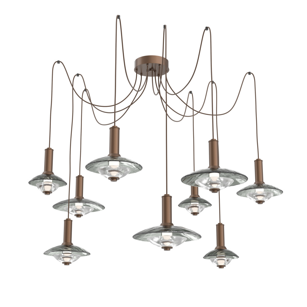 Cirrus Round 9pc Swag Multi-Pendant Chandelier