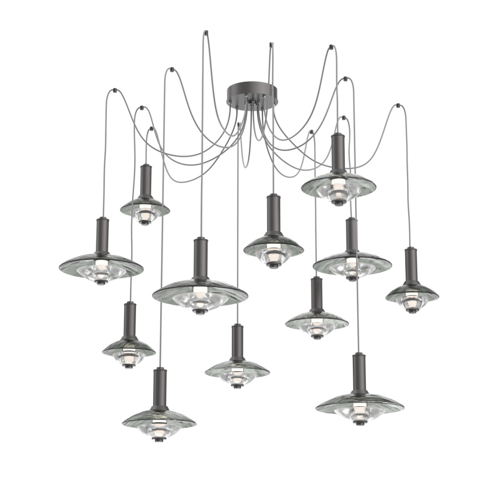 Cirrus Round 12pc Swag Multi-Pendant Chandelier