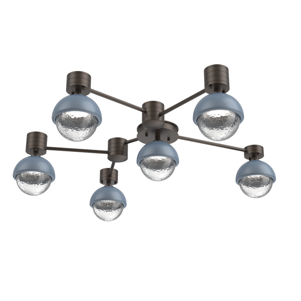 Cabochon Flush Mount Wall Sconce Flat Bronze