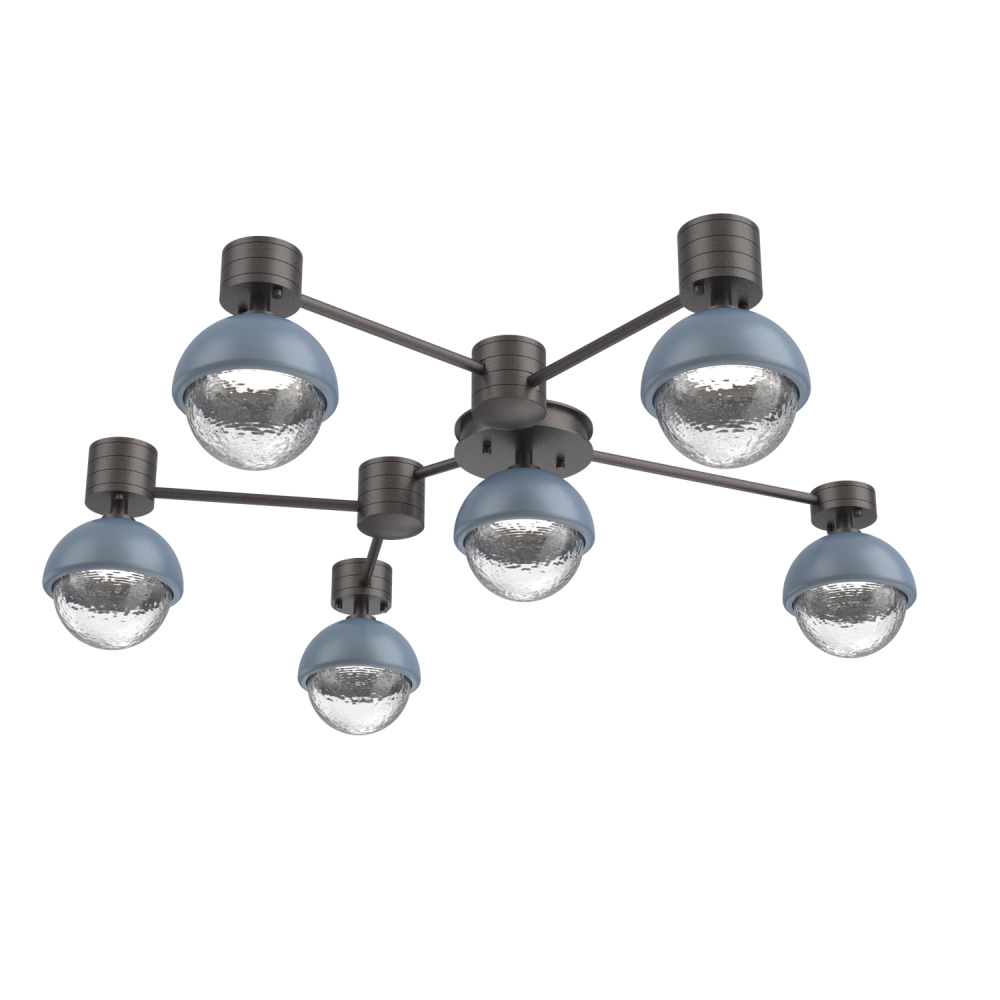 Cabochon Flush Mount Wall Sconce Graphite