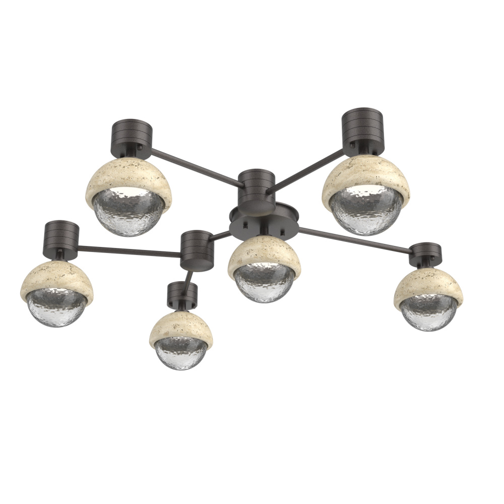 Cabochon Flush Mount Wall Sconce Graphite