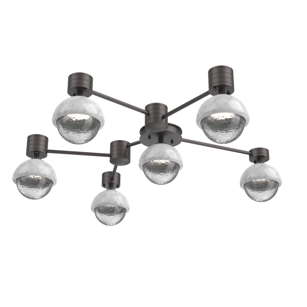 Cabochon Flush Mount Wall Sconce Graphite