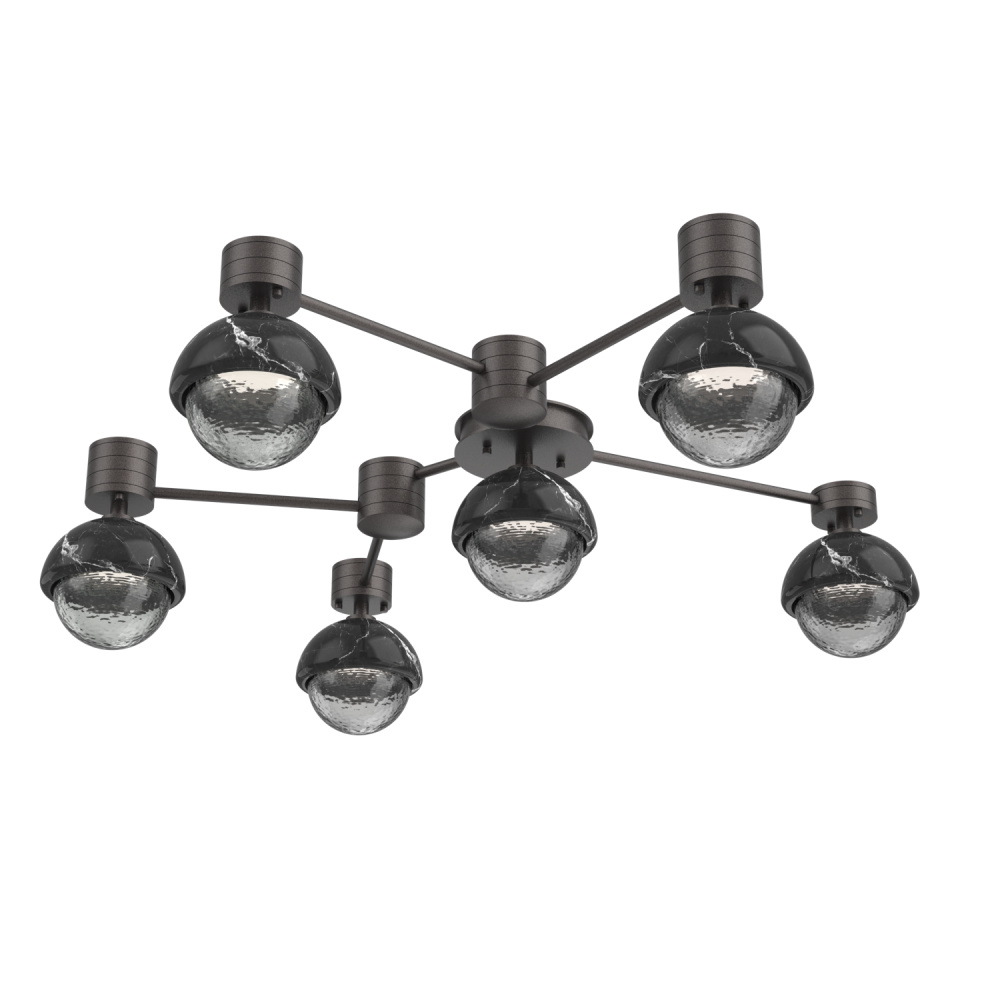 Cabochon Flush Mount Wall Sconce Graphite