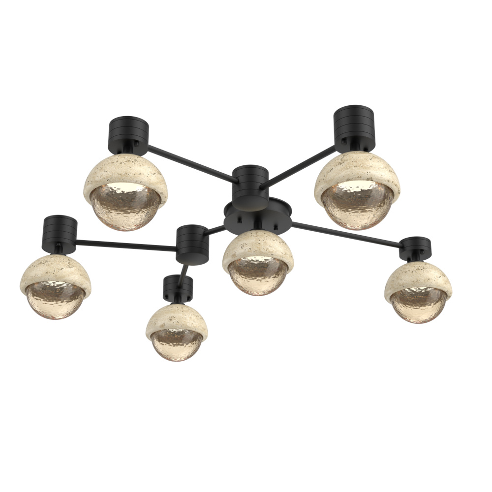 Cabochon Flush Mount Wall Sconce Matte Black