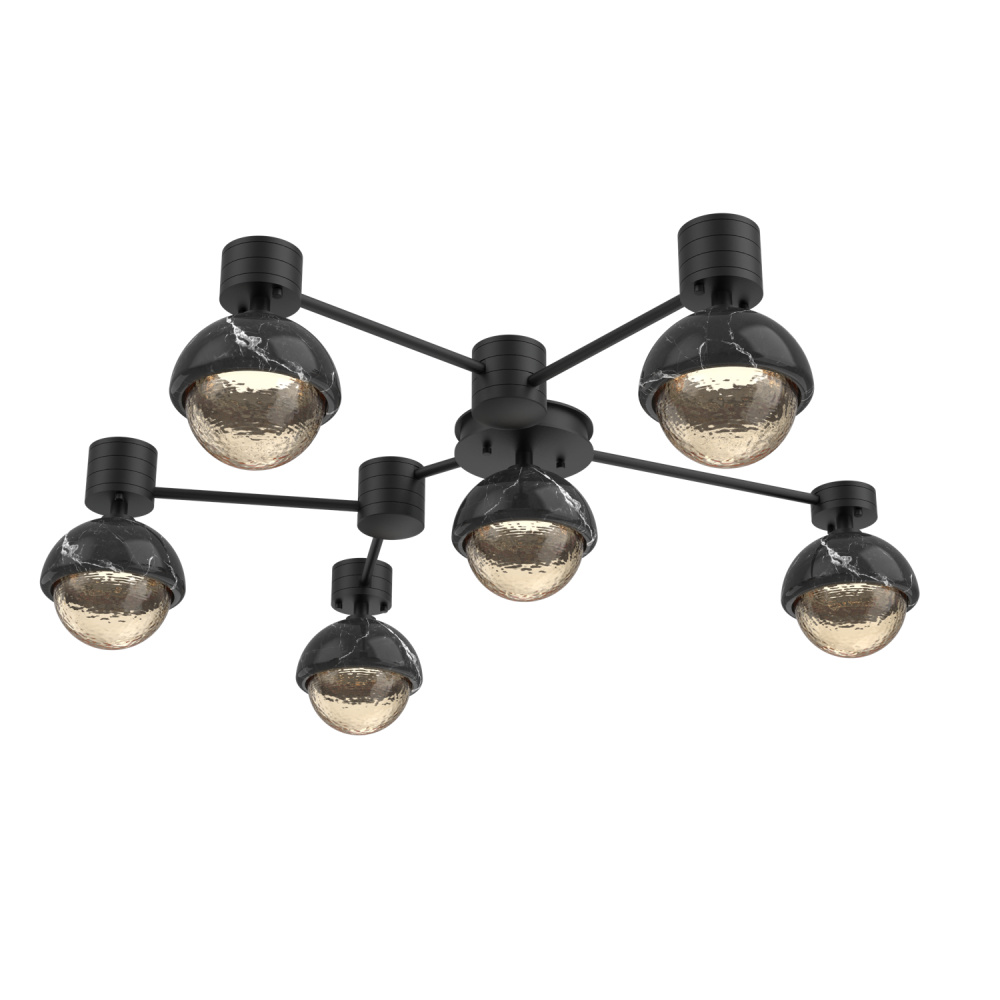 Cabochon Flush Mount Wall Sconce Matte Black