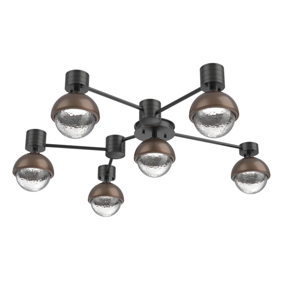 Cabochon Flush Mount Wall Sconce Matte Black