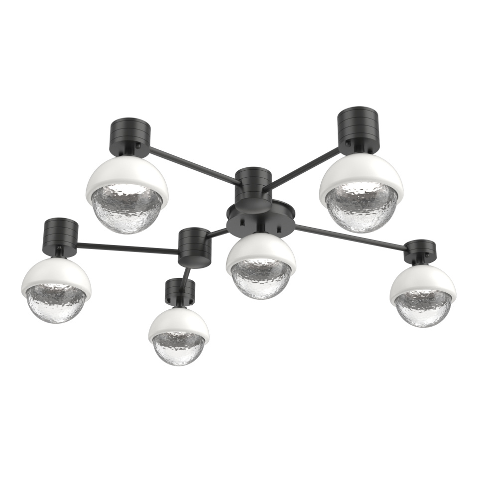 Cabochon Flush Mount Wall Sconce Matte Black