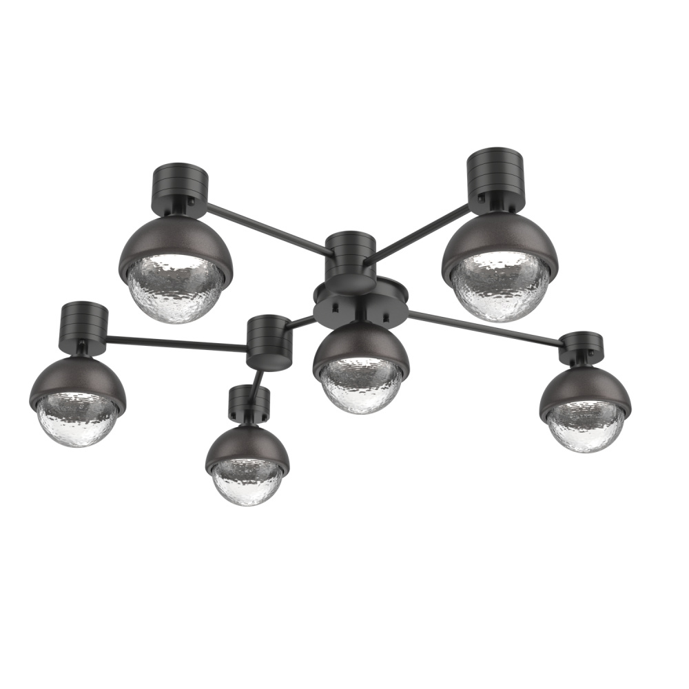 Cabochon Flush Mount Wall Sconce Matte Black