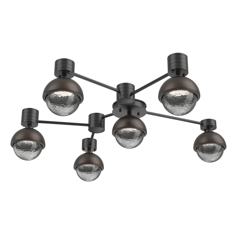 Cabochon Flush Mount Wall Sconce Matte Black