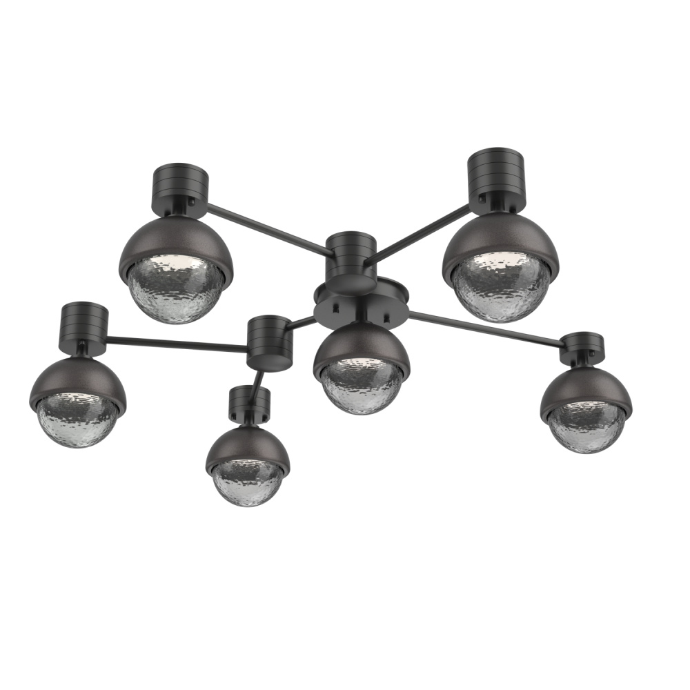 Cabochon Flush Mount Wall Sconce Matte Black