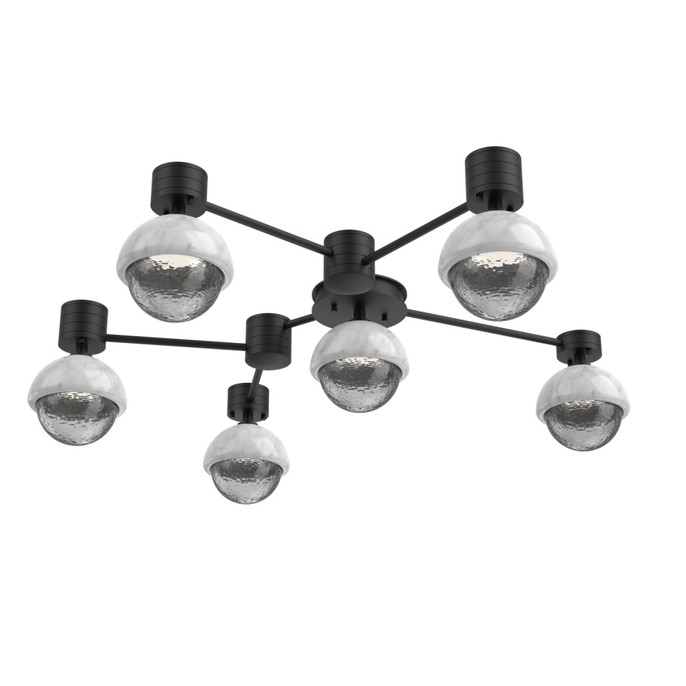 Cabochon Flush Mount Wall Sconce Matte Black