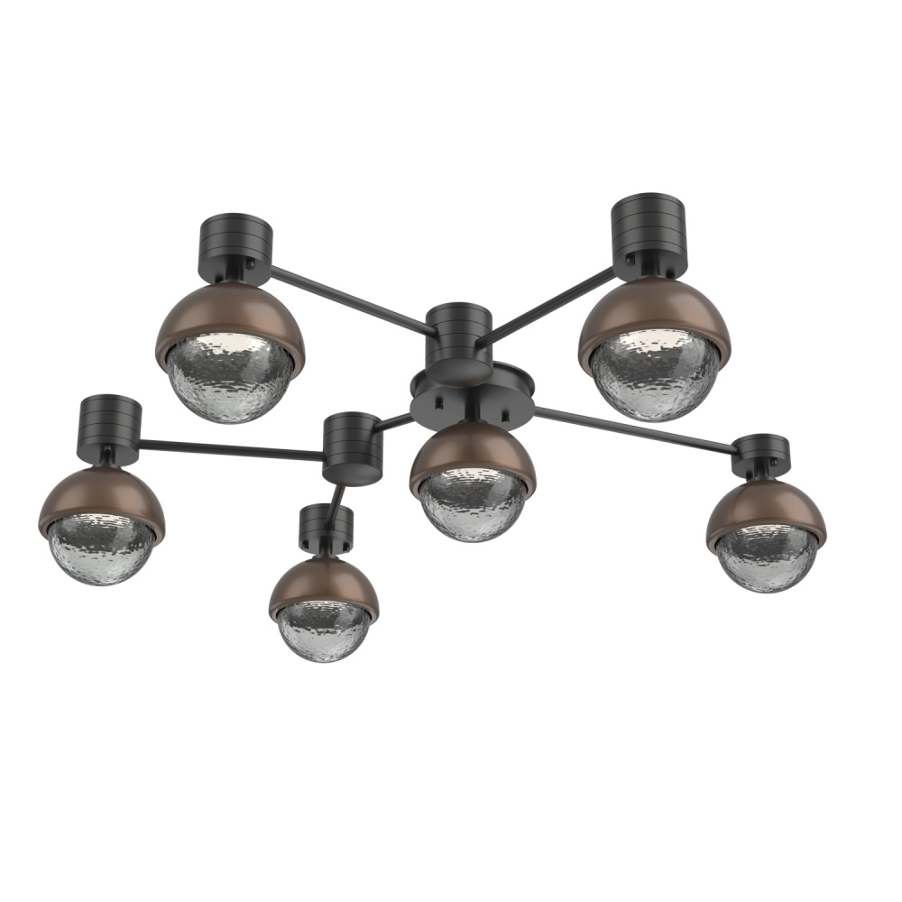 Cabochon Flush Mount Wall Sconce Matte Black