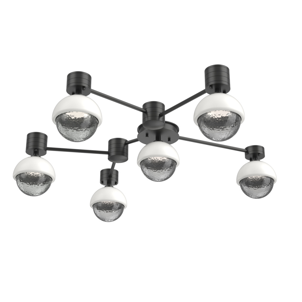 Cabochon Flush Mount Wall Sconce Matte Black
