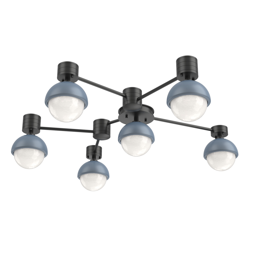 Cabochon Flush Mount Wall Sconce Matte Black