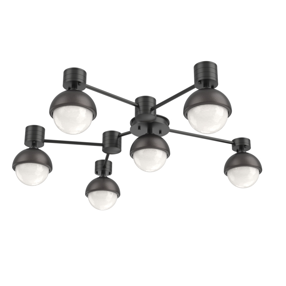 Cabochon Flush Mount Wall Sconce Matte Black