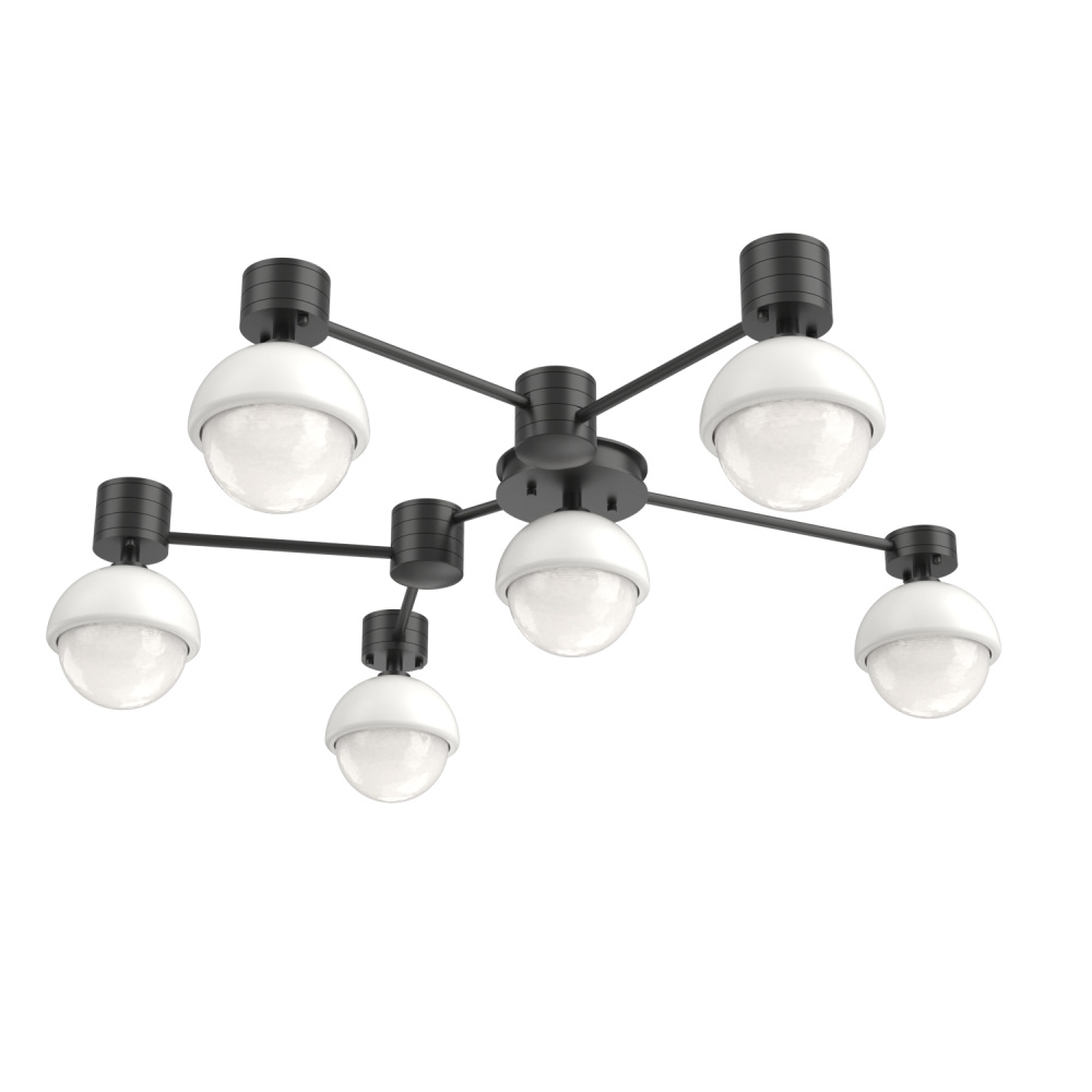 Cabochon Flush Mount Wall Sconce Matte Black