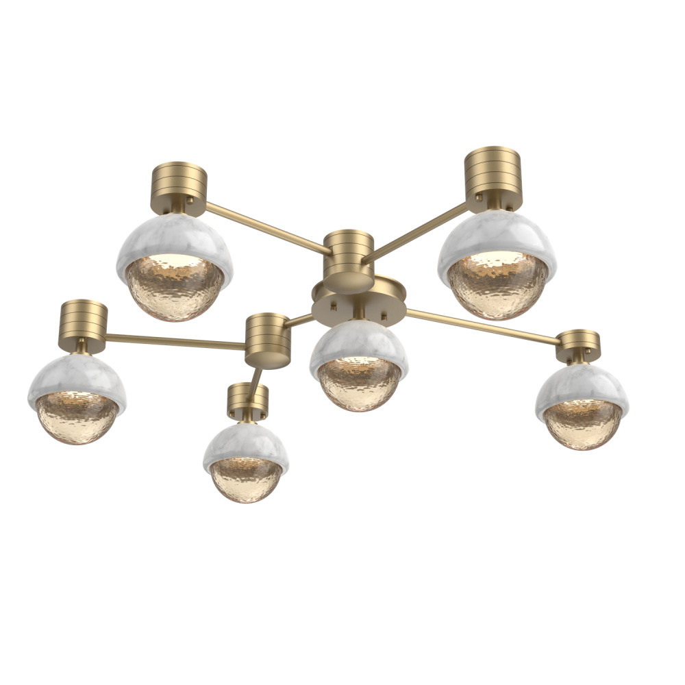 Cabochon Flush Mount Wall Sconce Novel Brass