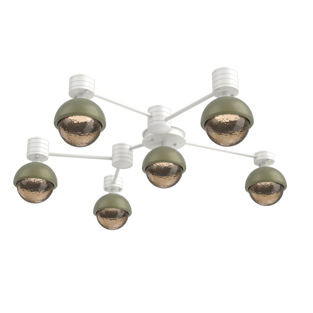 Cabochon Flush Mount Wall Sconce Salt White