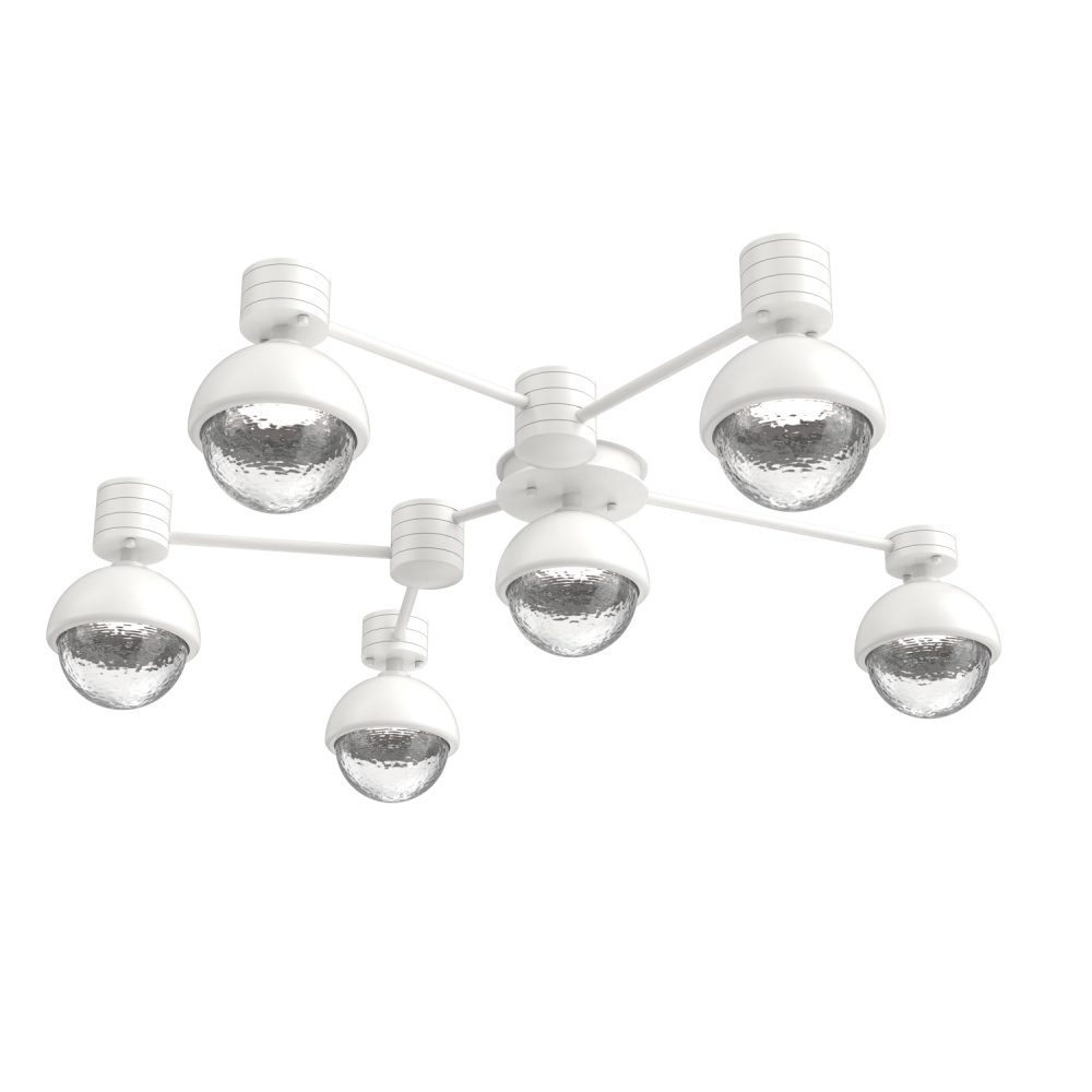 Cabochon Flush Mount Wall Sconce Salt White
