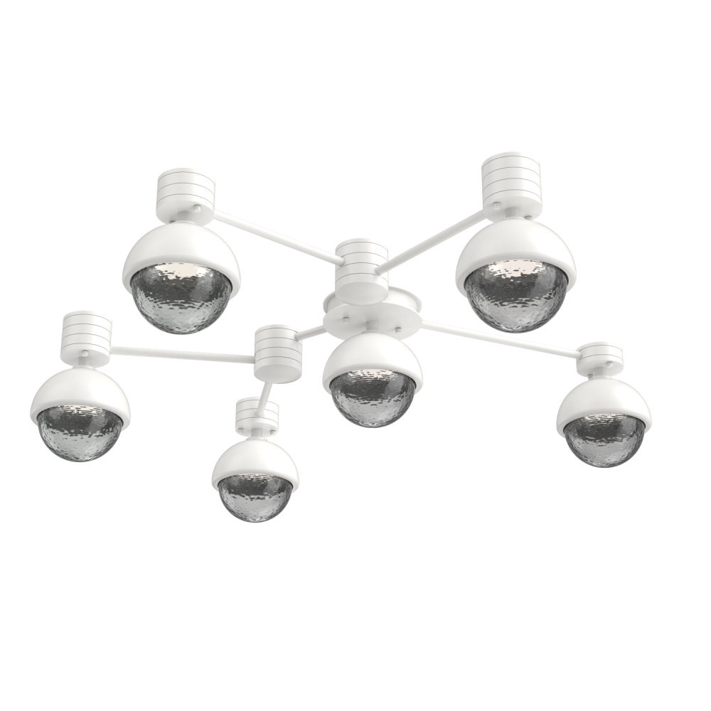 Cabochon Flush Mount Wall Sconce Salt White