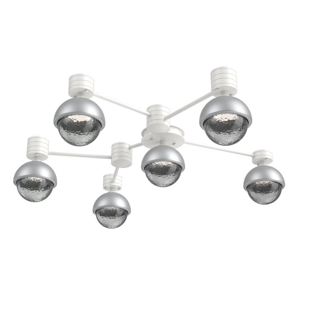 Cabochon Flush Mount Wall Sconce Salt White