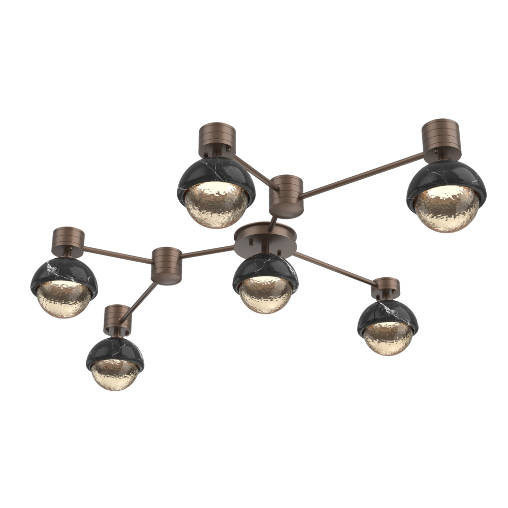 Cabochon Flush Mount Wall Sconce Burnished Bronze