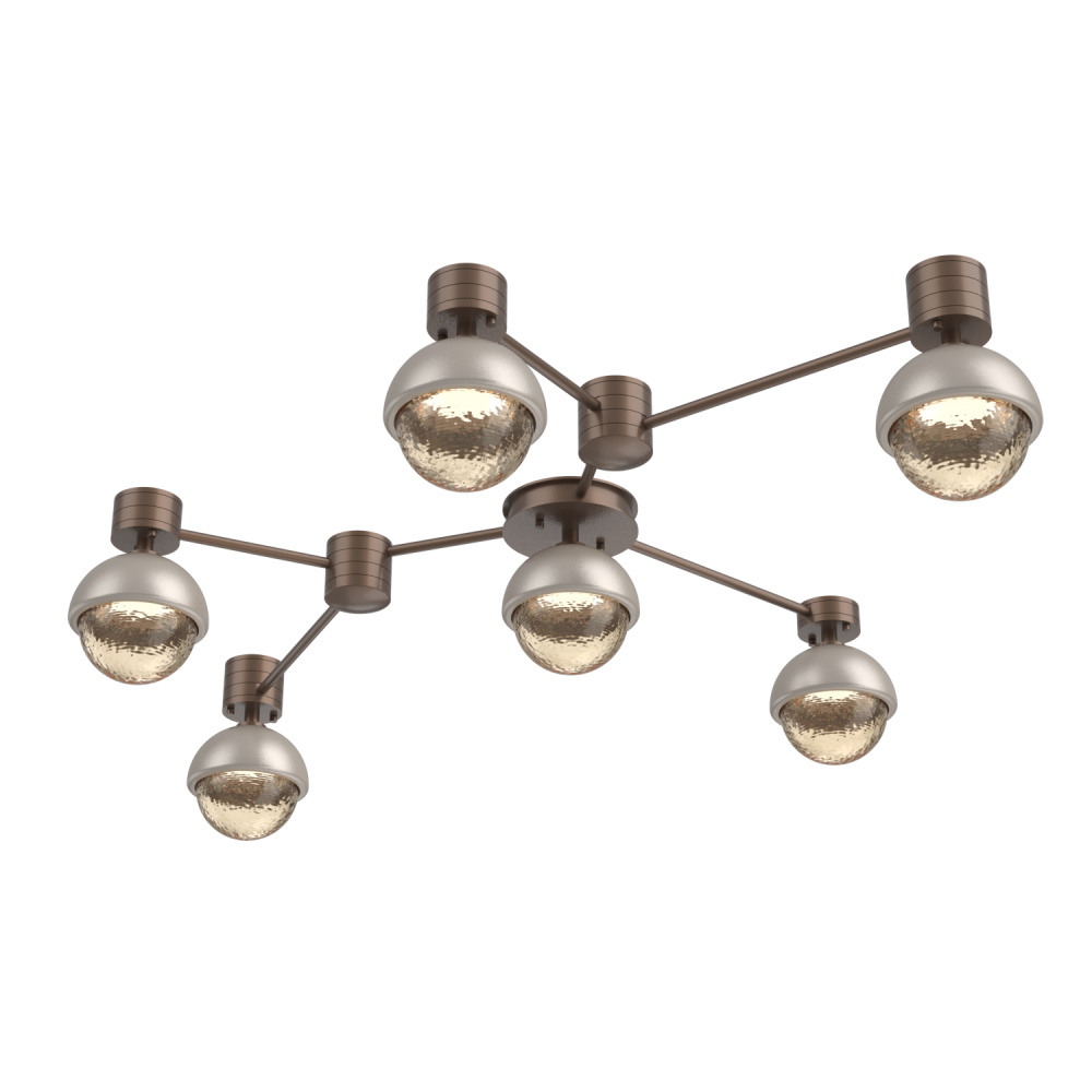 Cabochon Flush Mount Wall Sconce Burnished Bronze