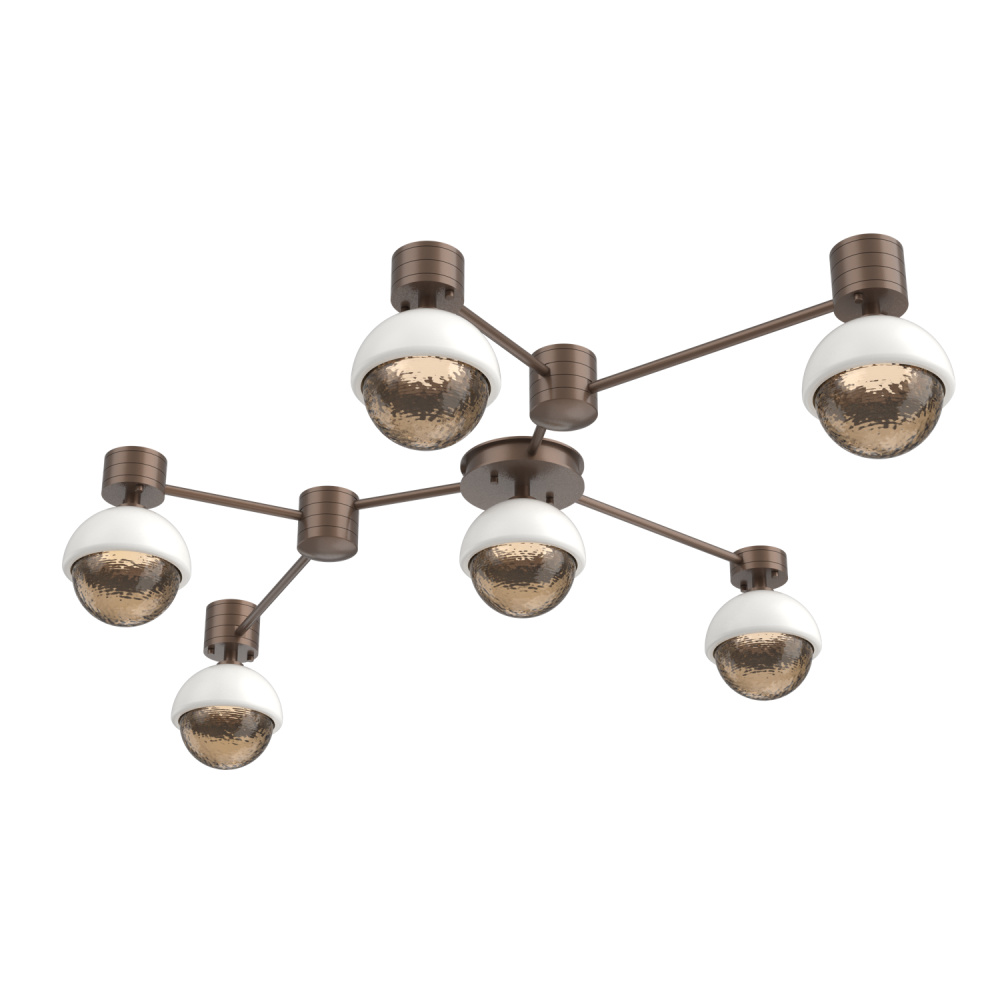 Cabochon Flush Mount Wall Sconce Burnished Bronze