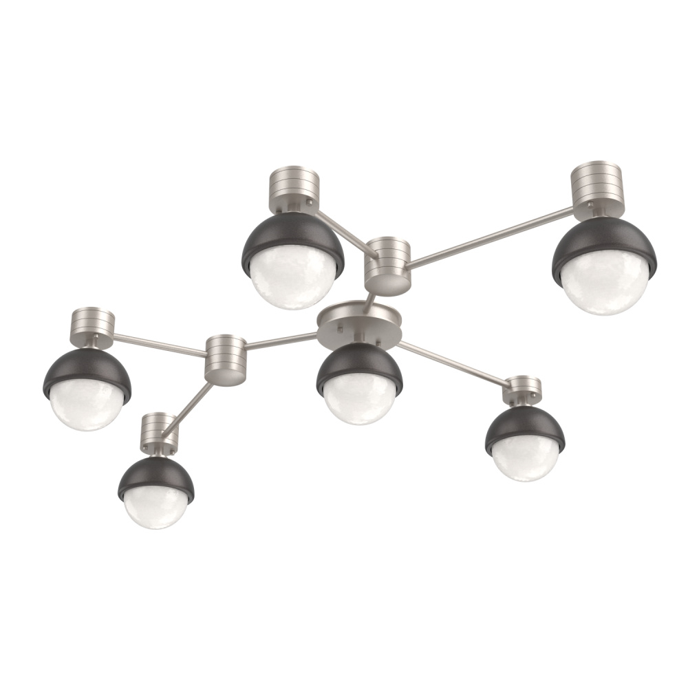 Cabochon Flush Mount Wall Sconce Beige Silver