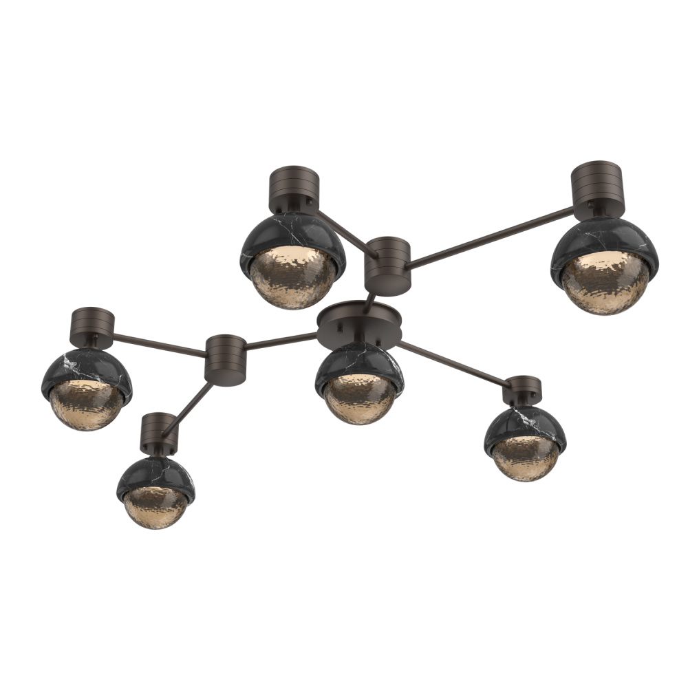 Cabochon Flush Mount Wall Sconce Flat Bronze