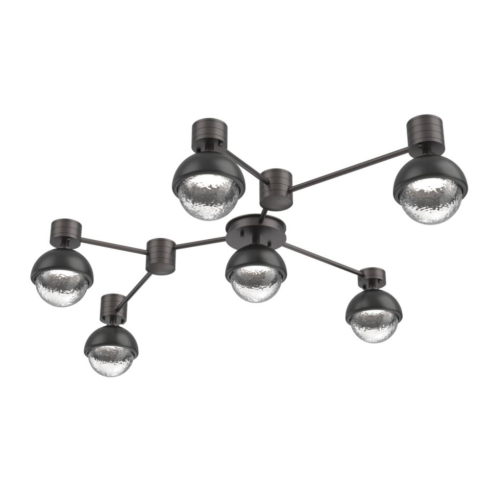 Cabochon Flush Mount Wall Sconce Graphite