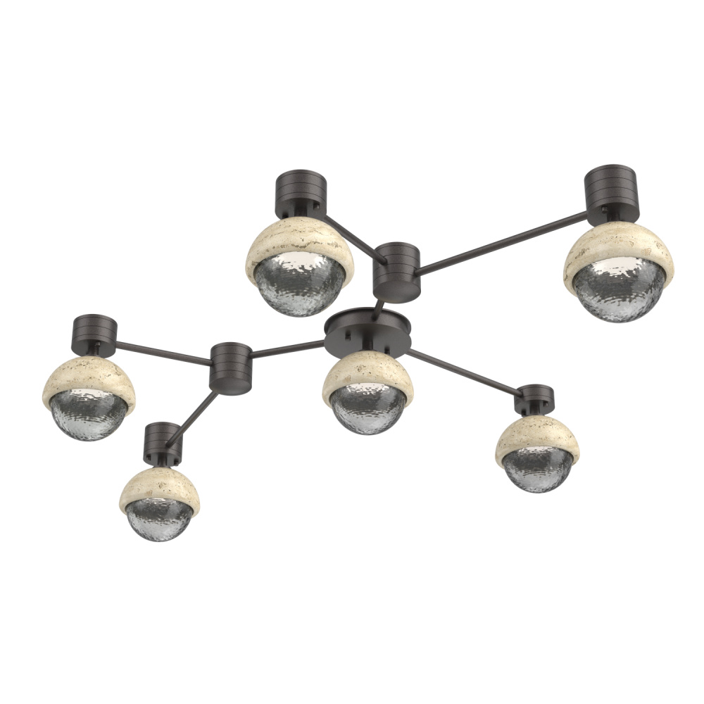 Cabochon Flush Mount Wall Sconce Graphite