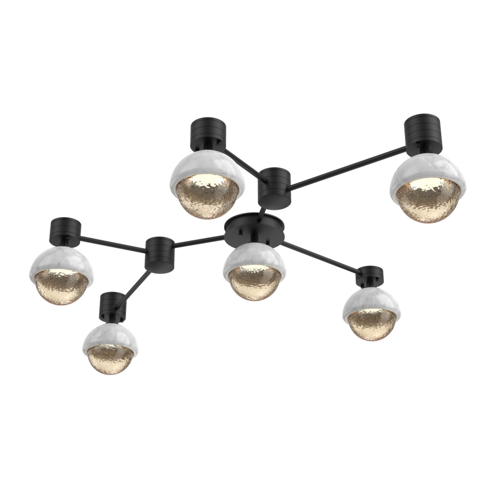 Cabochon Flush Mount Wall Sconce Matte Black