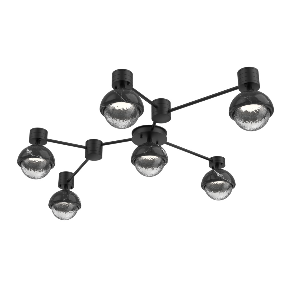 Cabochon Flush Mount Wall Sconce Matte Black