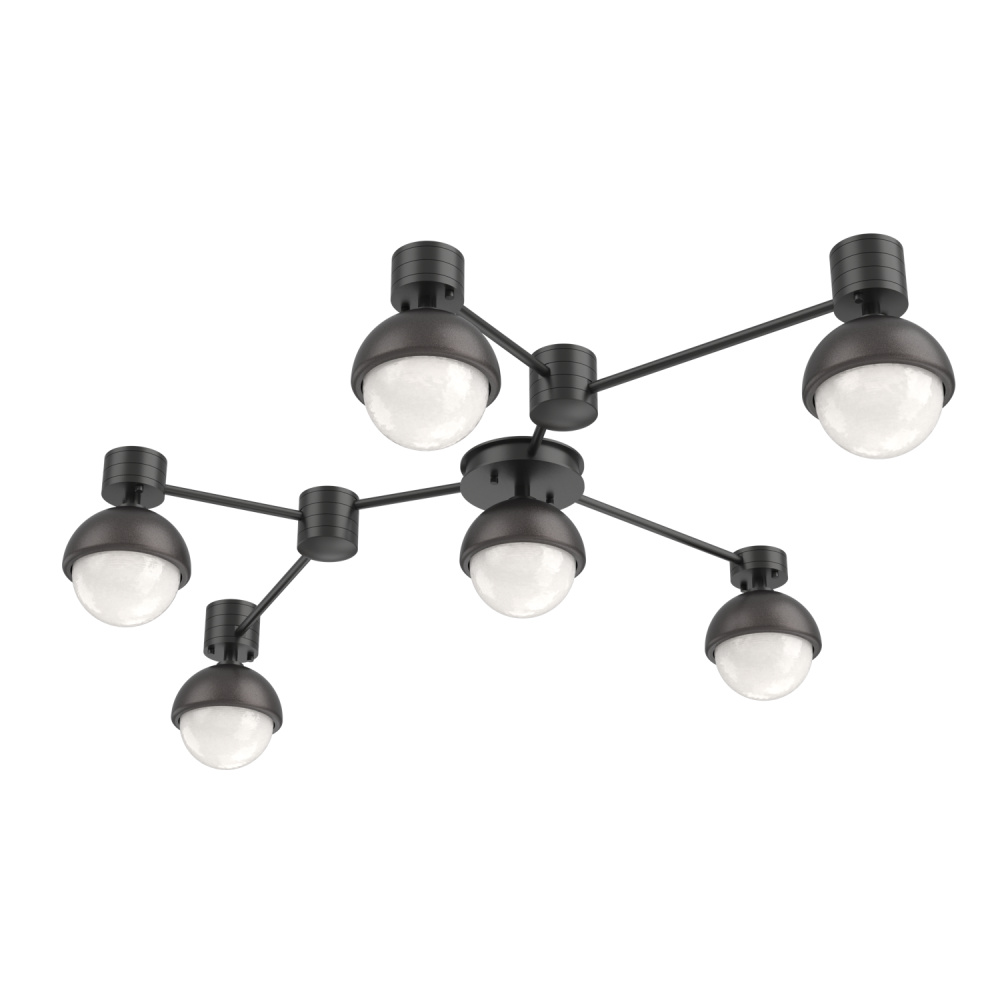 Cabochon Flush Mount Wall Sconce Matte Black