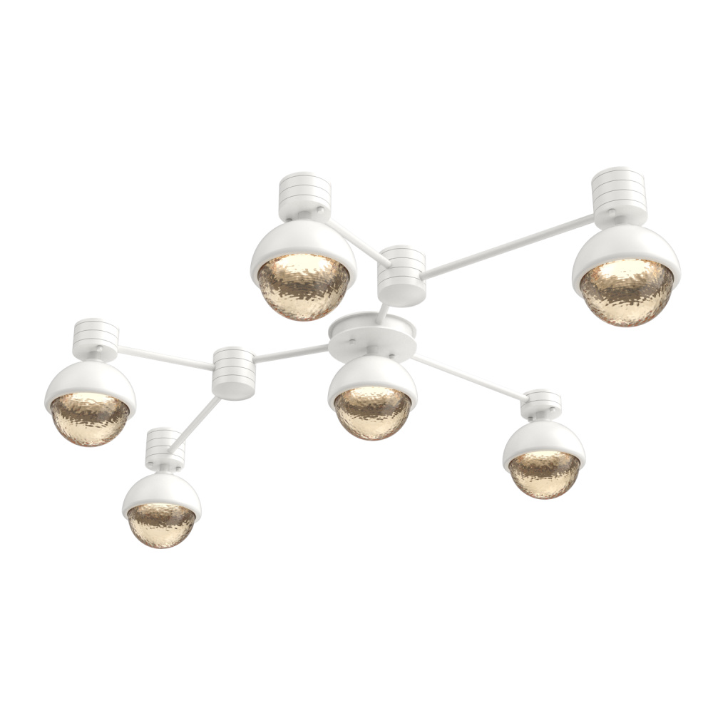 Cabochon Flush Mount Wall Sconce Salt White