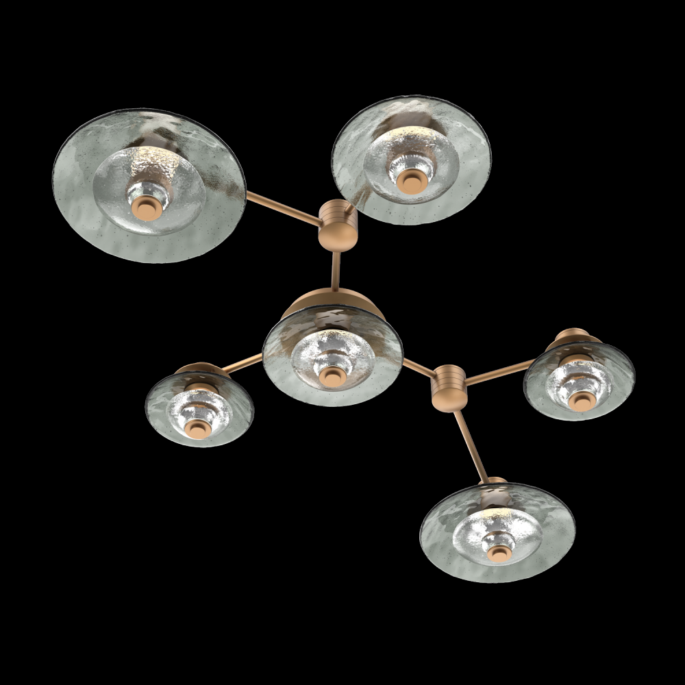 Hub & Spoke - Cirrus - Linear - 6pc (warm glass and cast glass)