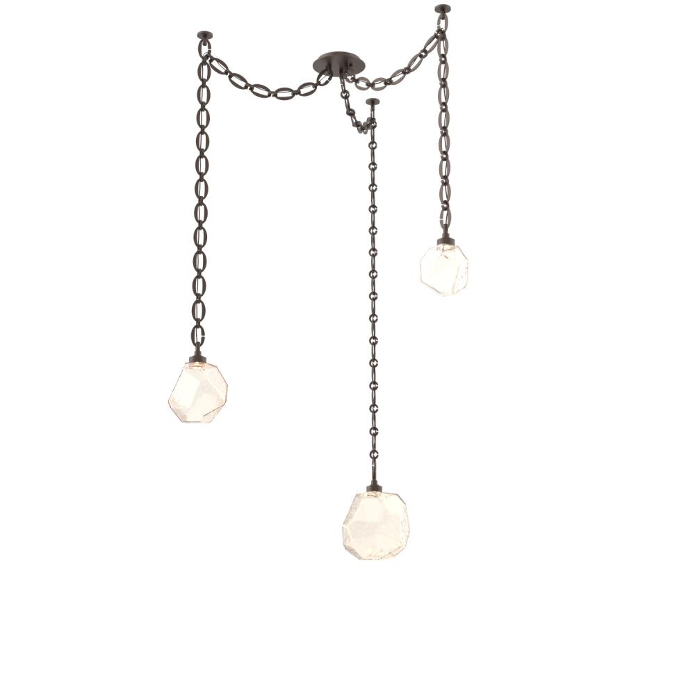 Gem Multi Light Pendant Multi Port Canopy Flat Bronze